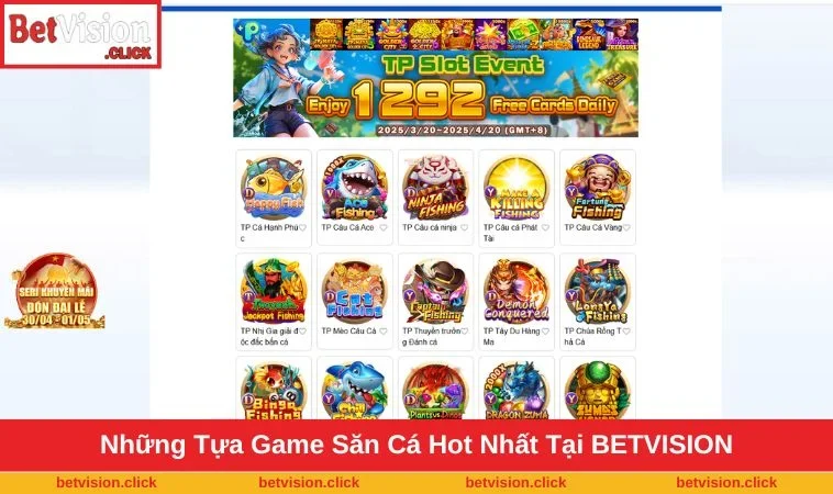 Bật mí 4 tựa game săn cá đỉnh cao tại sảnh bắn cá BETVISION