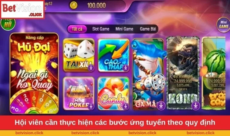 Hội viên cần thực hiện các bước ứng tuyển theo quy định