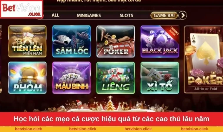 Học hỏi các mẹo cá cược hiệu quả từ các cao thủ lâu năm