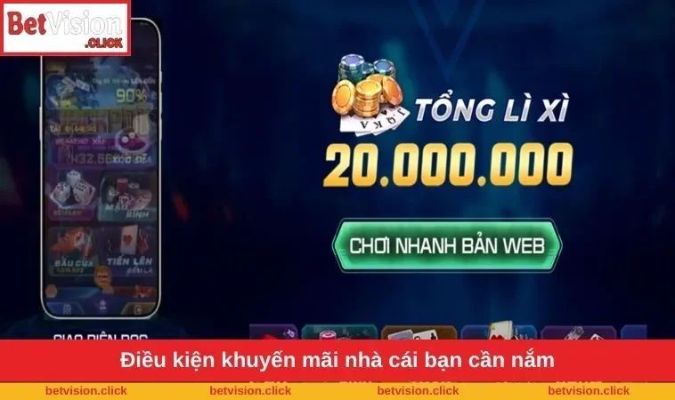 Điều kiện khuyến mãi nhà cái bạn cần nắm