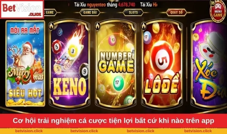 Cơ hội trải nghiệm cá cược tiện lợi bất cứ khi nào trên app