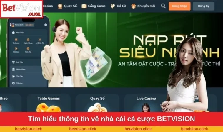 Tìm hiểu thông tin về nhà cái cá cược BETVISION