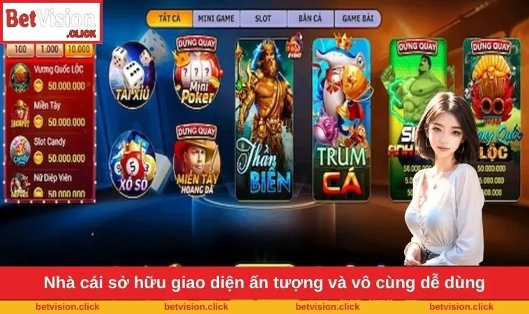 Nhà cái sở hữu giao diện ấn tượng và vô cùng dễ dùng