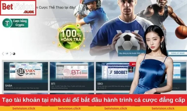 Tạo tài khoản tại nhà cái để bắt đầu hành trình cá cược đẳng cấp